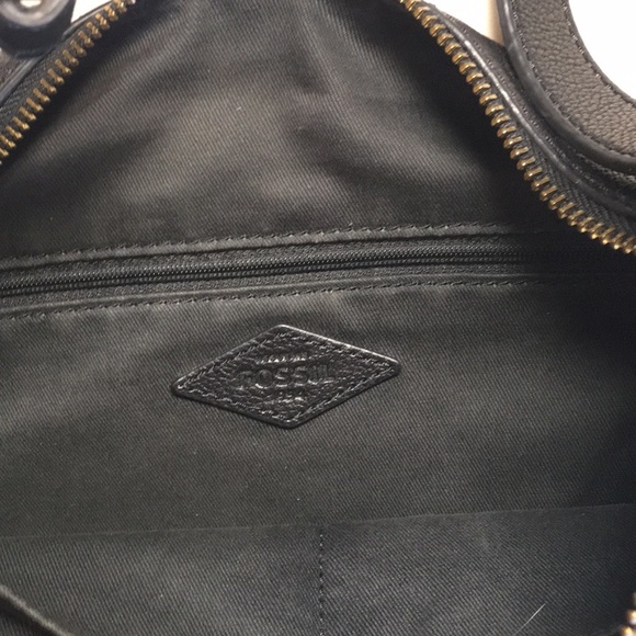 Fossil black zip shoulder bag - Picture 7 of 15